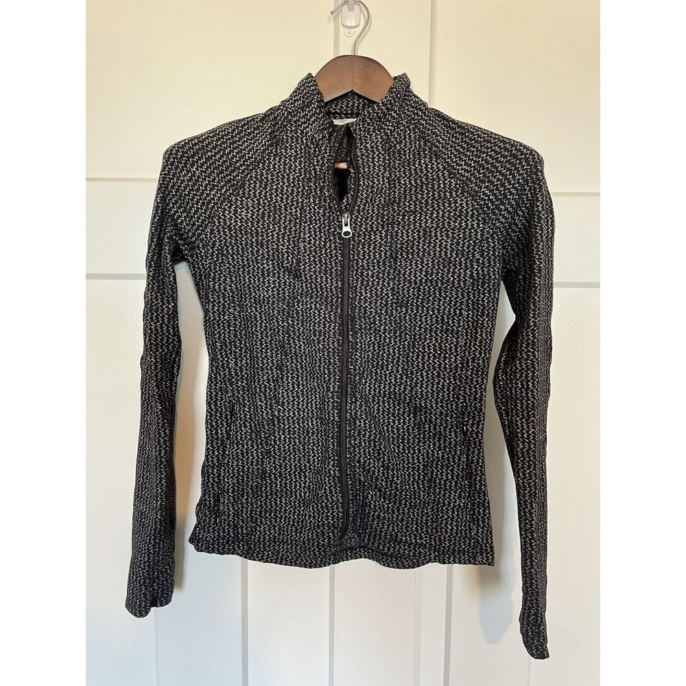 Athleta Heartbeat Hope Herringbone Form Athletic Full Zip Jacket Women’s Small